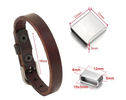 Memory Band - Personalized Leather Bracelet with Photo Engraving