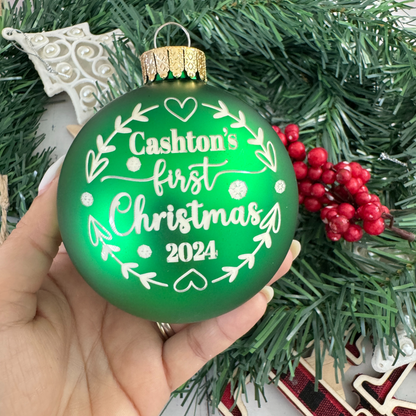 Custom Christmas Ornament - Personalized 3-Inch Glass Keepsake