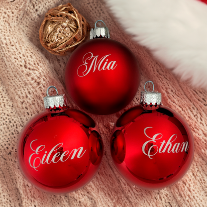 Custom Christmas Ornament - Personalized 3-Inch Glass Keepsake