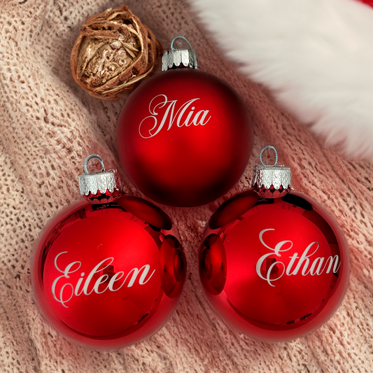 Custom Christmas Ornament - Personalized 3-Inch Glass Keepsake