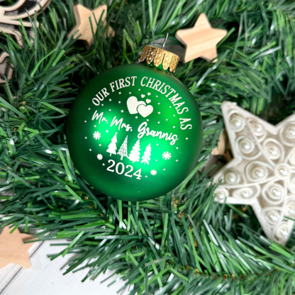 Custom Christmas Ornament - Personalized 3-Inch Glass Keepsake