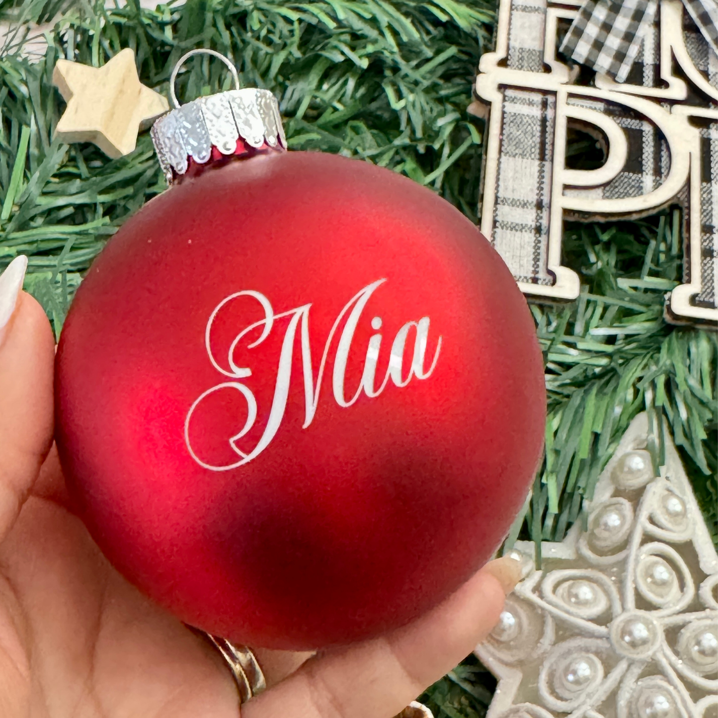 Custom Christmas Ornament - Personalized 3-Inch Glass Keepsake