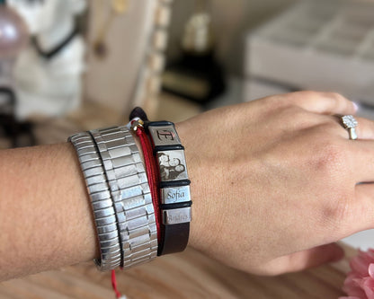 Memory Band - Personalized Leather Bracelet with Photo Engraving